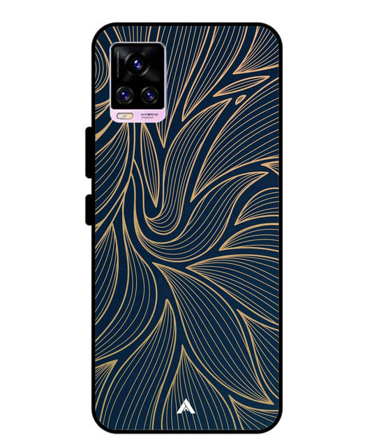 Stripe Pattern 18 Metal Back Cover Phone Case for Vivo v20 Pro