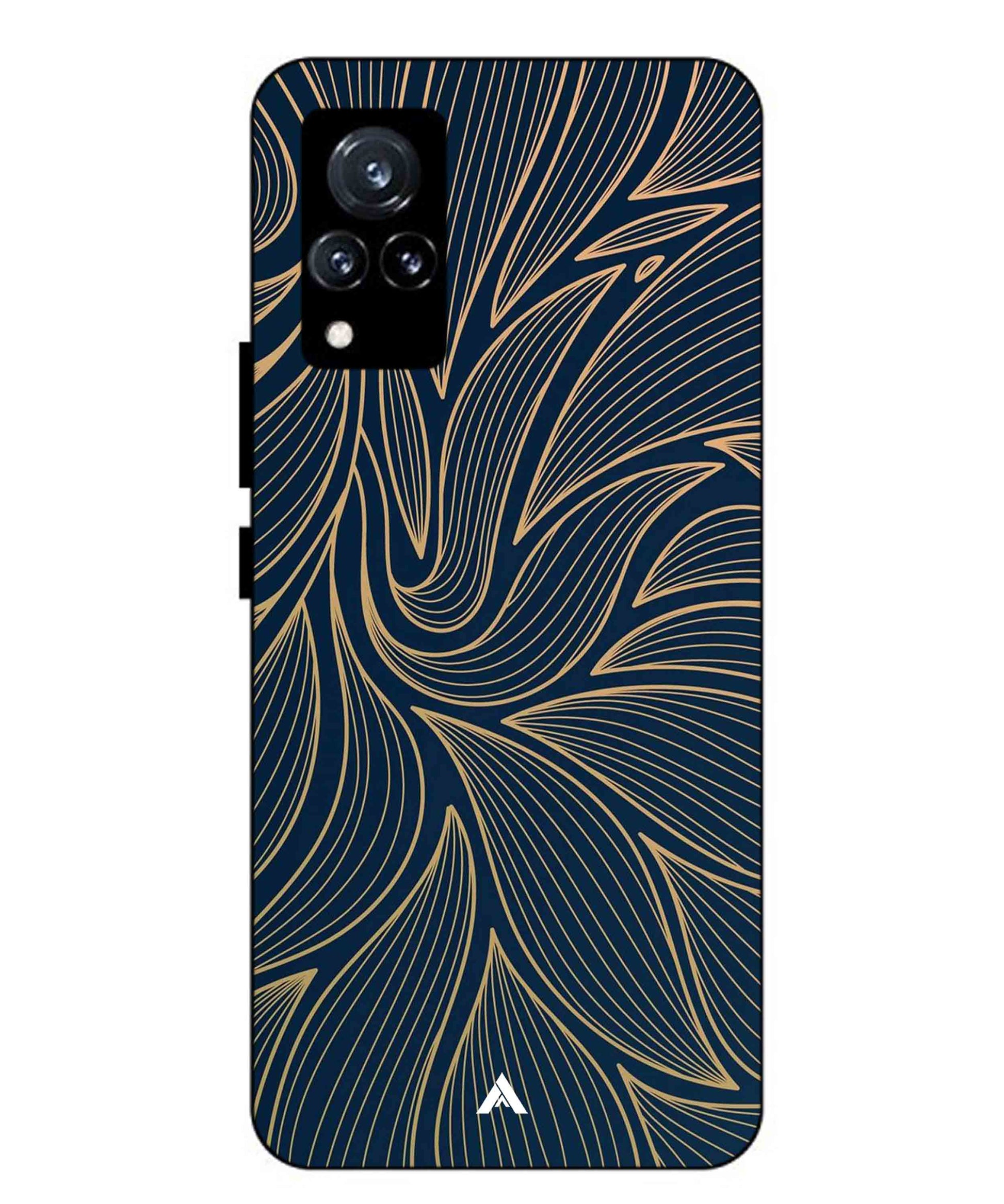 Stripe Pattern 18 Metal Back Cover Phone Case for Vivo v21