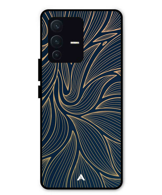 Stripe Pattern 18 Metal Back Cover Phone Case for Vivo v23 Pro