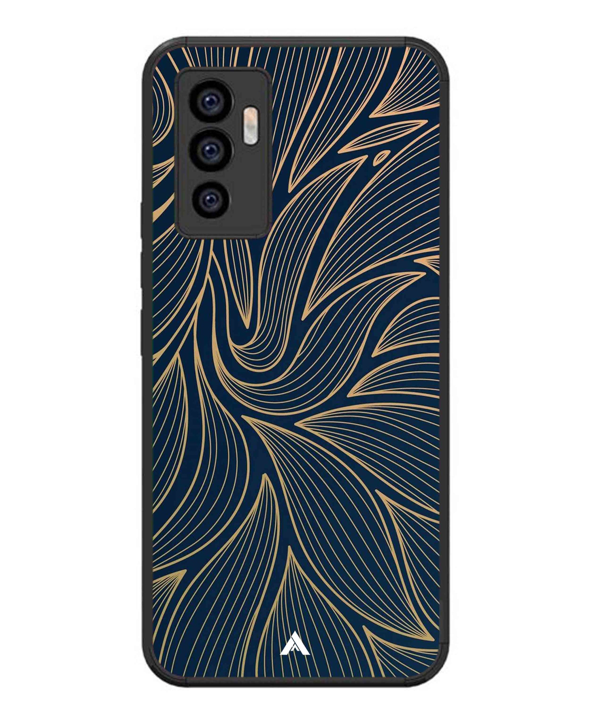 Stripe Pattern 18 Metal Back Cover Phone Case for Vivo v23e