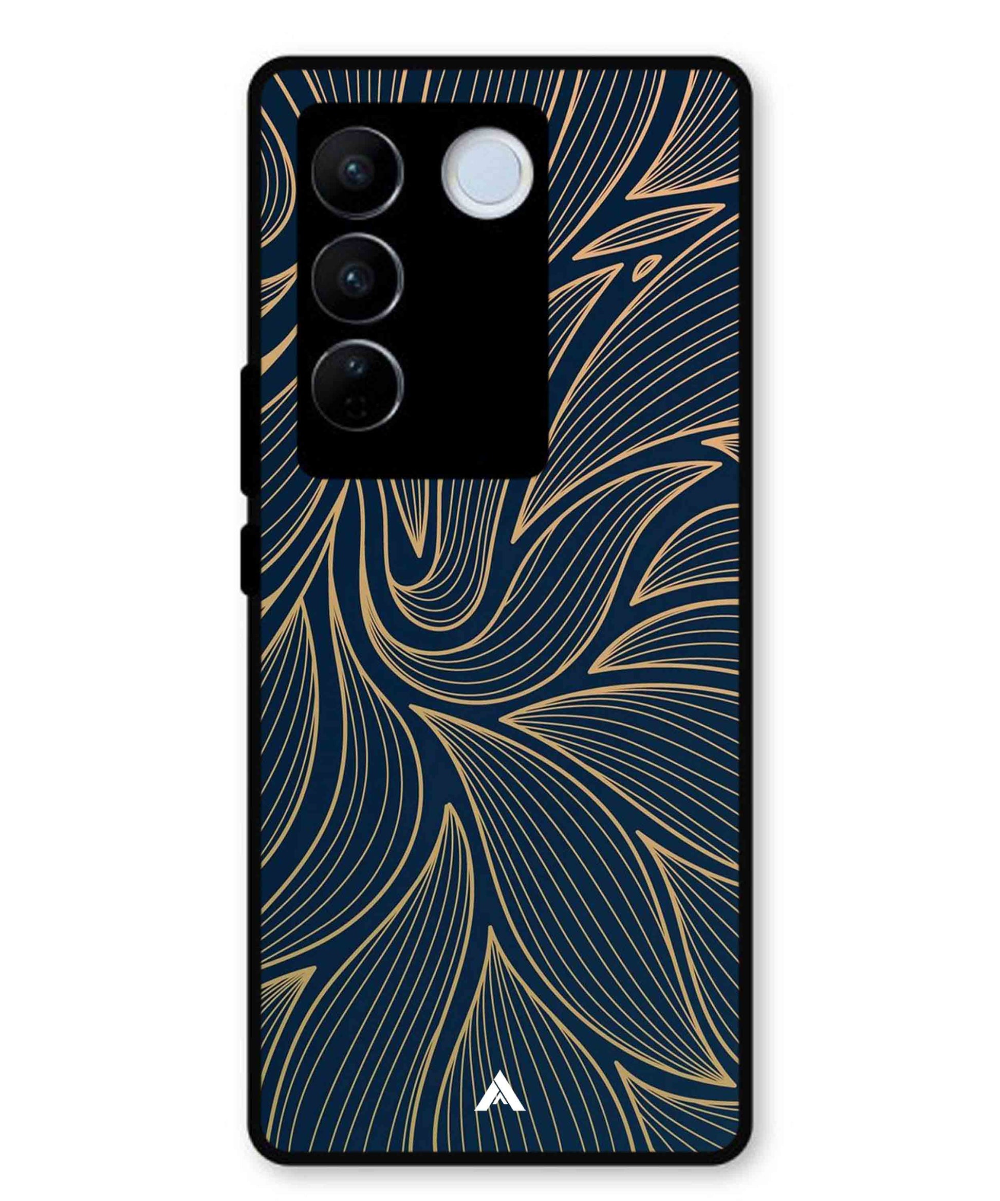 Stripe Pattern 18 Metal Back Cover Phone Case for Vivo v27 Pro