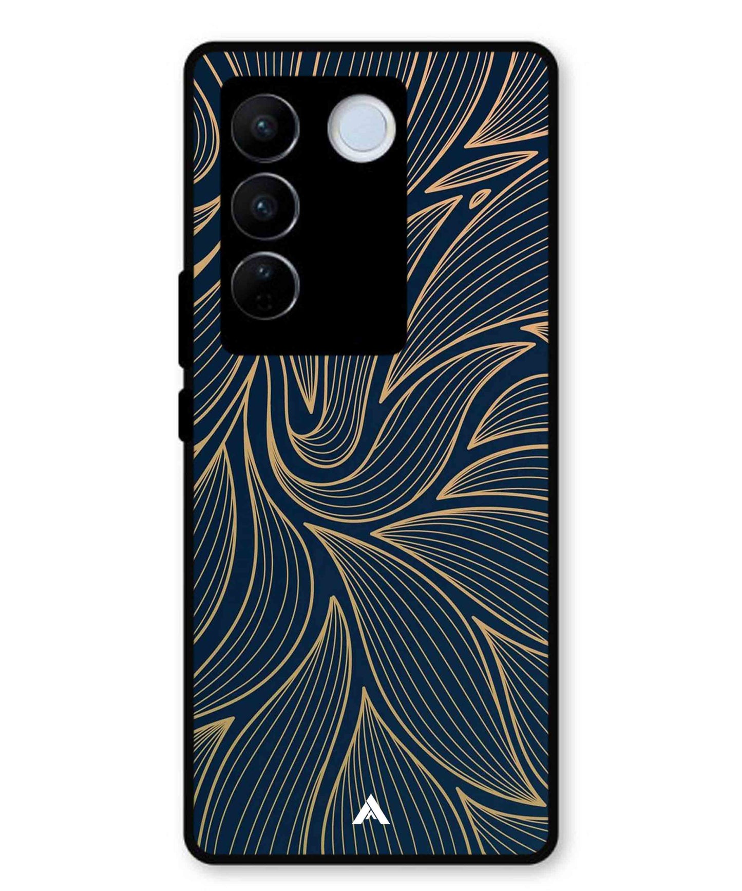 Stripe Pattern 18 Metal Back Cover Phone Case for Vivo v27e