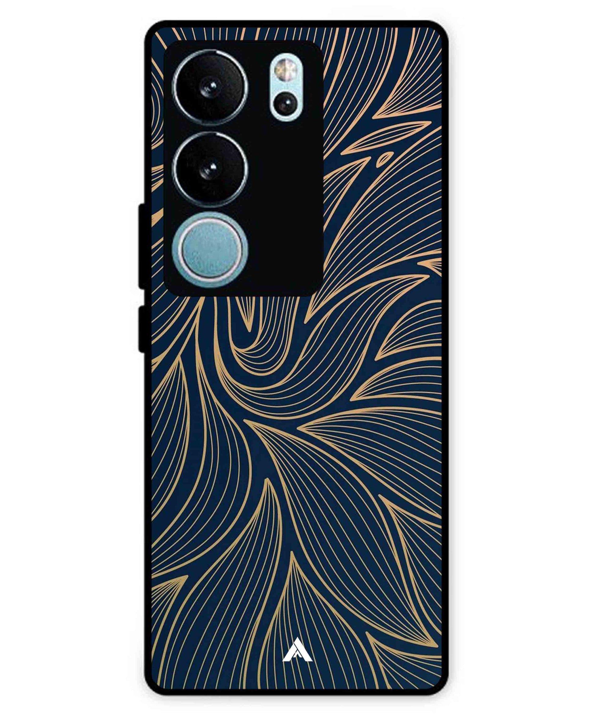 Stripe Pattern 18 Metal Back Cover Phone Case for Vivo v29 Pro