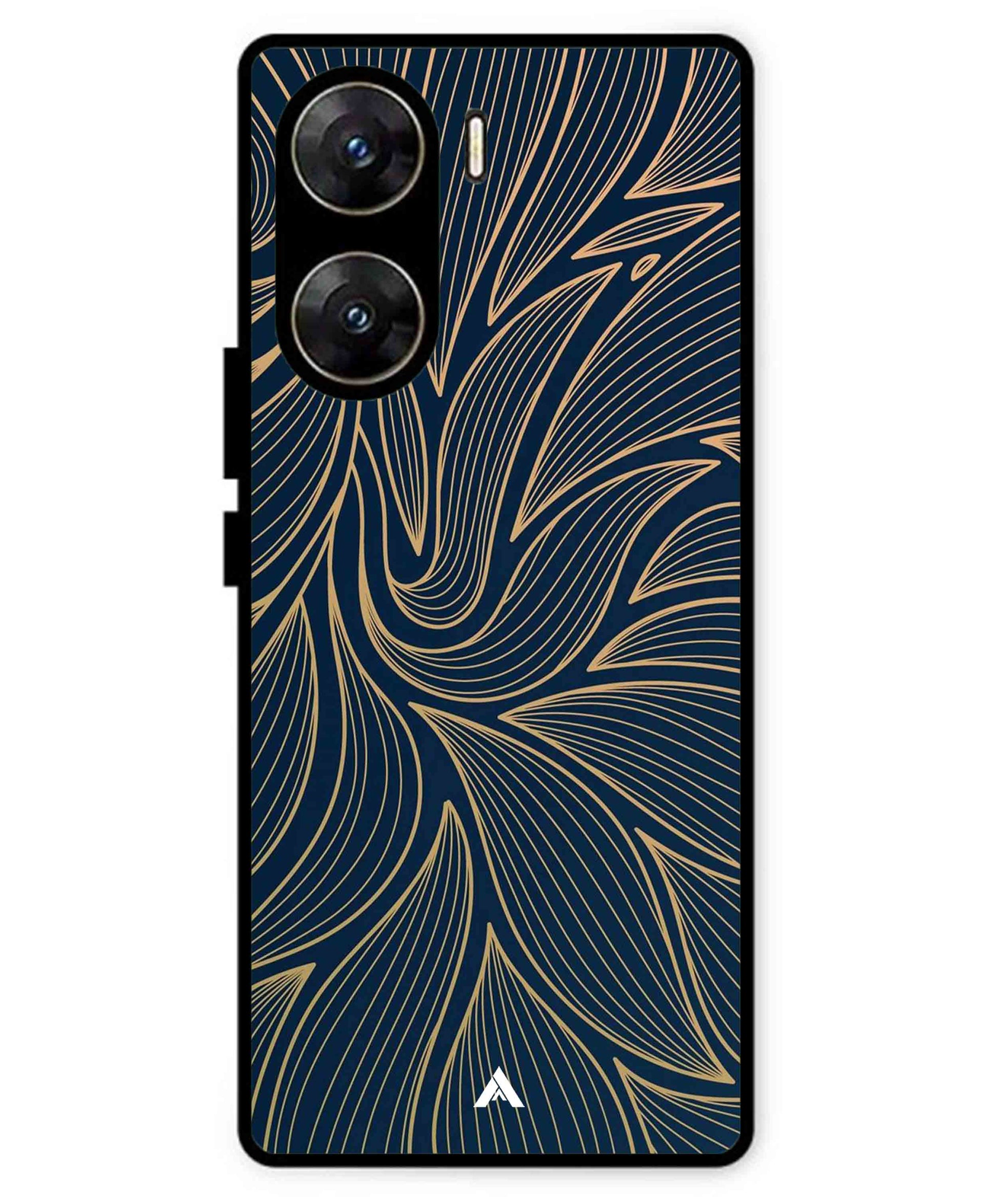 Stripe Pattern 18 Metal Back Cover Phone Case for Vivo v29e