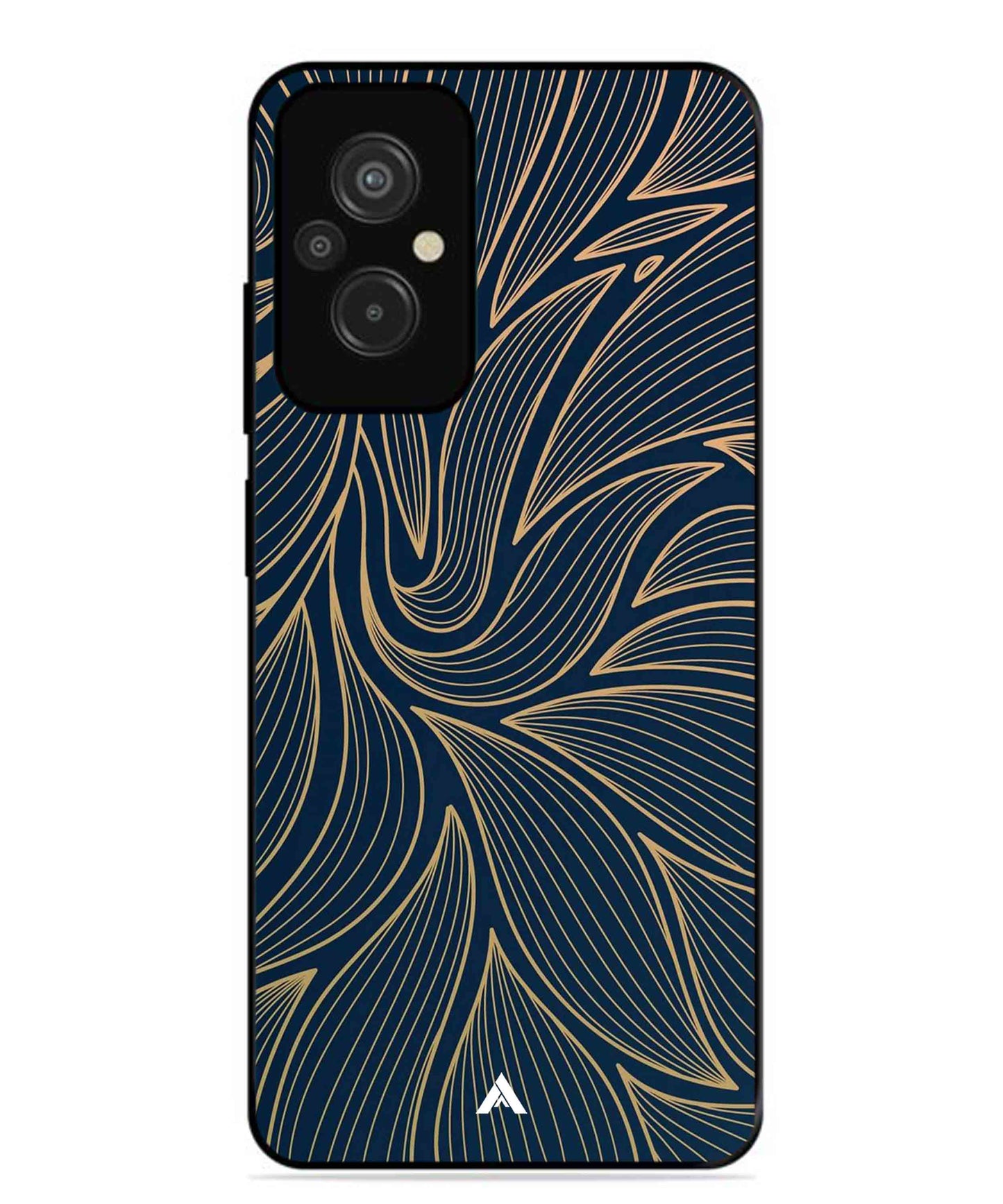 Stripe Pattern 18 Metal Back Cover Phone Case for Xiaomi Redmi 11 Prime 4G