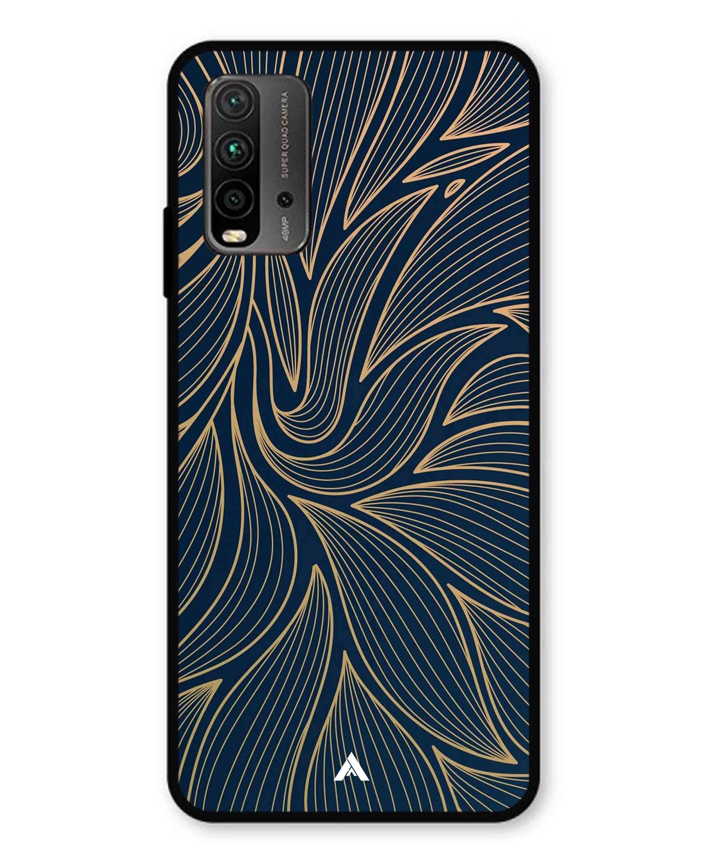 Stripe Pattern 18 Metal Back Cover Phone Case for Xiaomi Redmi 9 Power