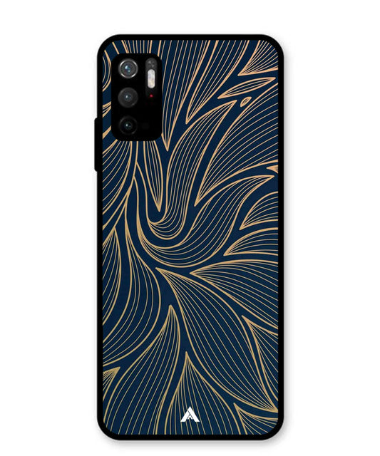 Stripe Pattern 18 Metal Back Cover Phone Case for Xiaomi Redmi Note 10T