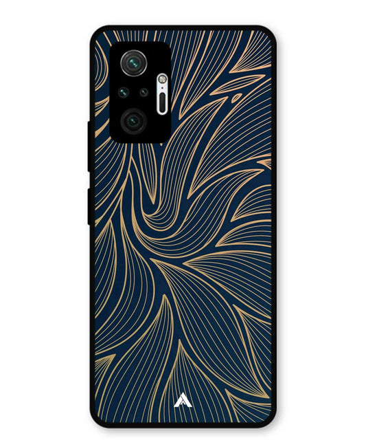 Stripe Pattern 18 Metal Back Cover Phone Case for Xiaomi Redmi Note 10 Pro