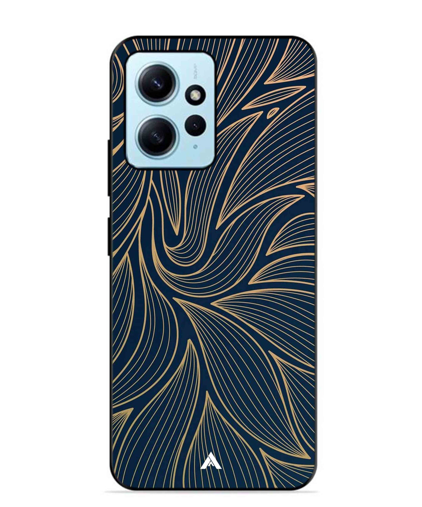 Stripe Pattern 18 Metal Back Cover Phone Case for Xiaomi Redmi Note 12 4G