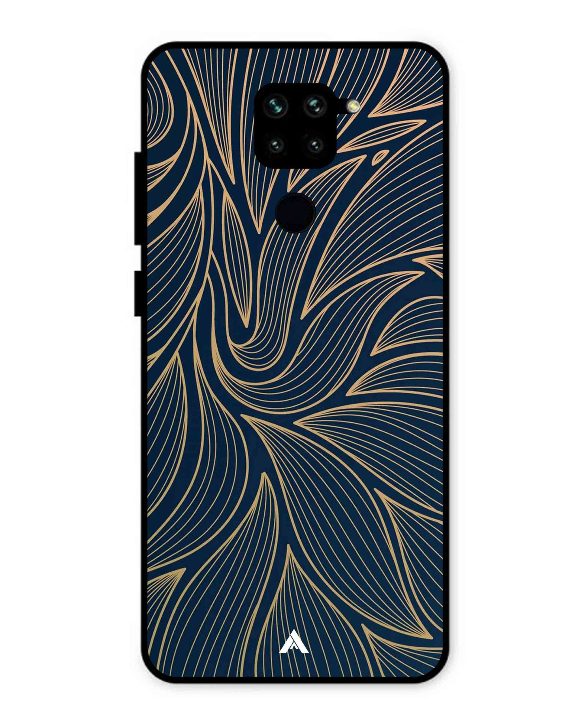 Stripe Pattern 18 Metal Back Cover Phone Case for Xiaomi Redmi Note 9