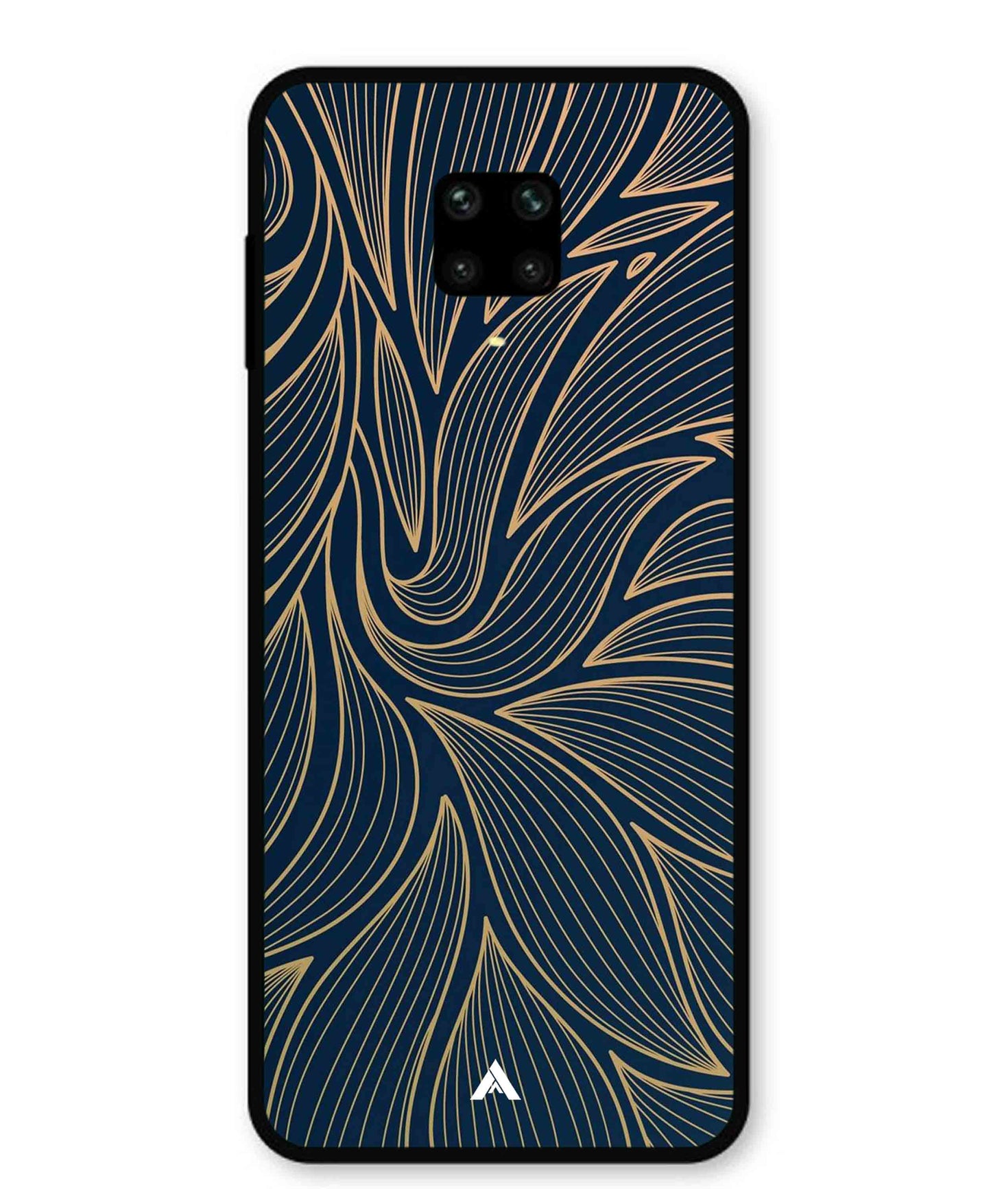 Stripe Pattern 18 Metal Back Cover Phone Case for Xiaomi Redmi Note 9 Pro
