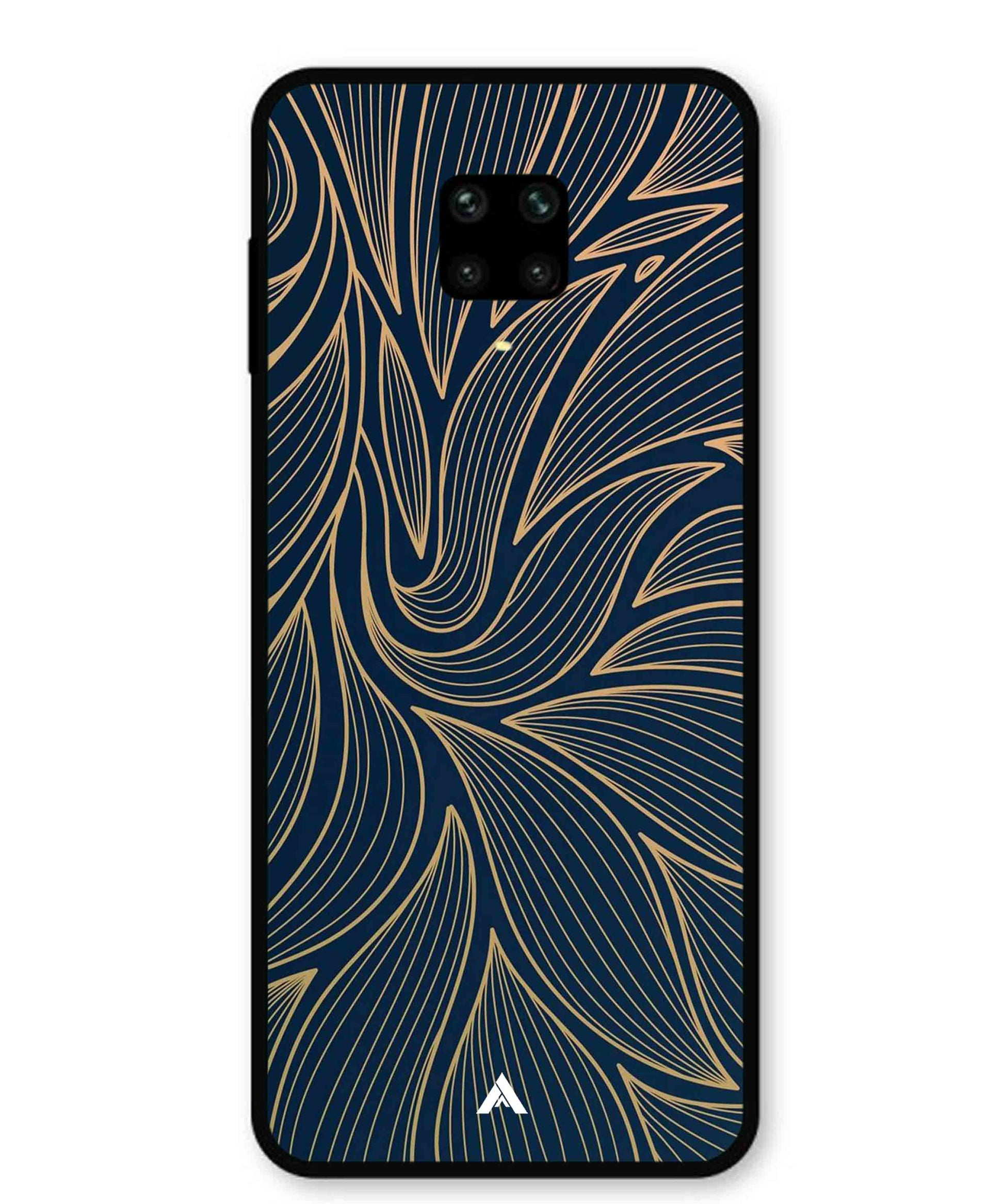 Stripe Pattern 18 Metal Back Cover Phone Case for Xiaomi Redmi Note 9 Pro