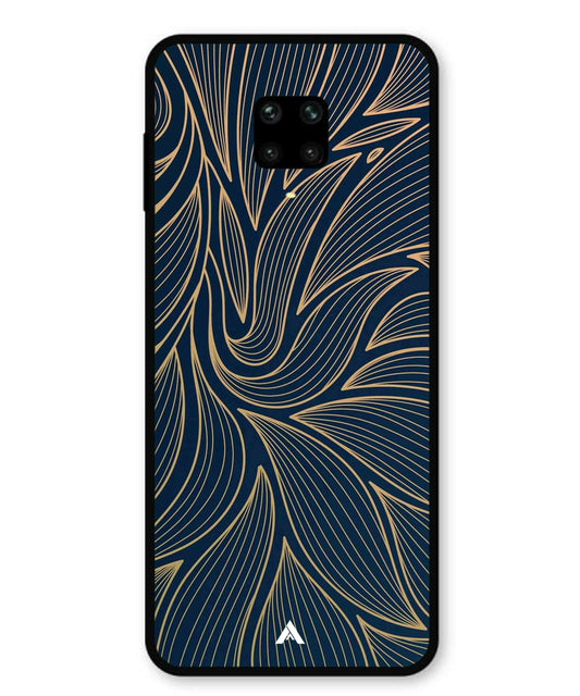 Stripe Pattern 18 Metal Back Cover Phone Case for Xiaomi Redmi Note 9 Pro Max