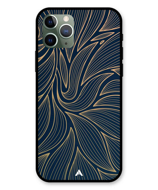Stripe Pattern 18 Metal Back Cover Phone Case for iPhone 11 Pro