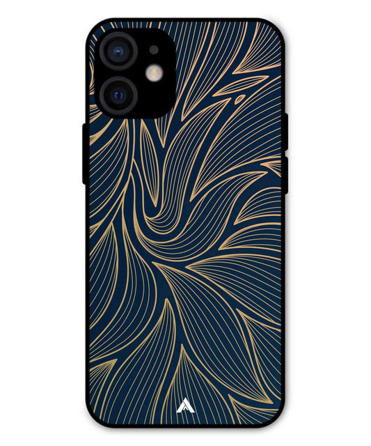 Stripe Pattern 18 Metal Back Cover Phone Case for iPhone 13 Mini