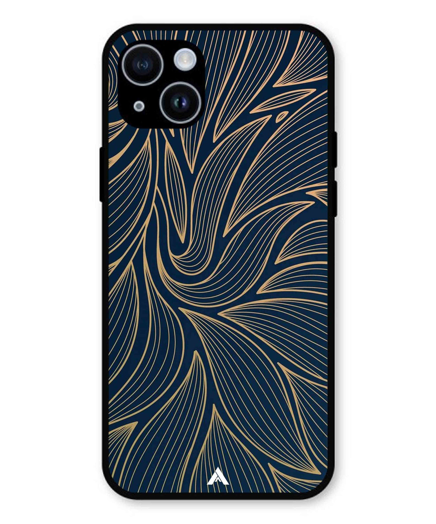 Stripe Pattern 18 Metal Back Cover Phone Case for iPhone 14 Plus