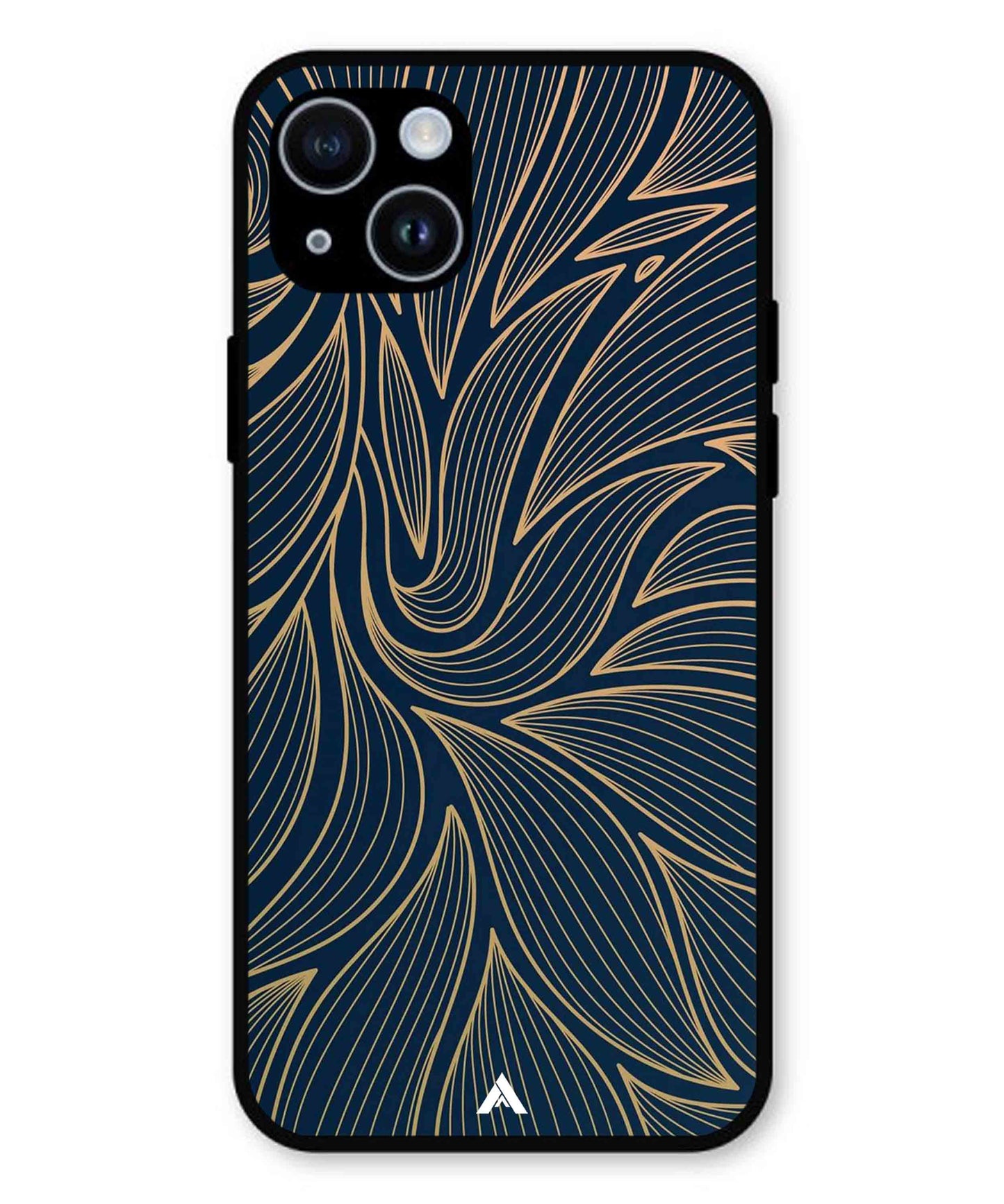 Stripe Pattern 18 Metal Back Cover Phone Case for iPhone 15 Plus