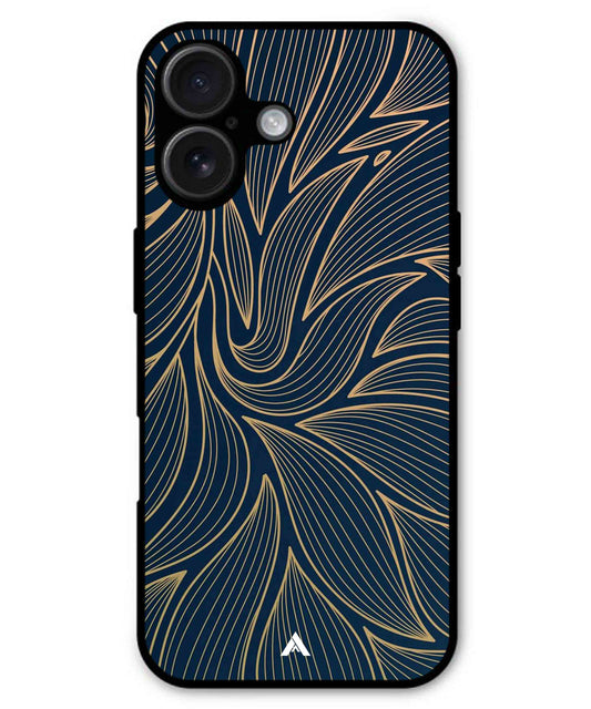 Stripe Pattern 18 Metal Back Cover Phone Case for iPhone 16