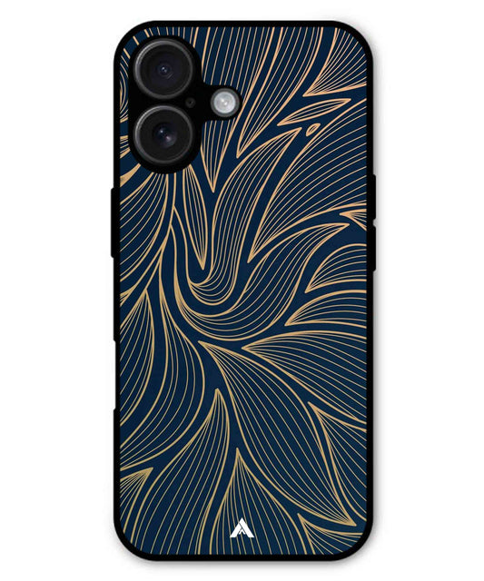 Stripe Pattern 18 Metal Back Cover Phone Case for iPhone 16 Plus