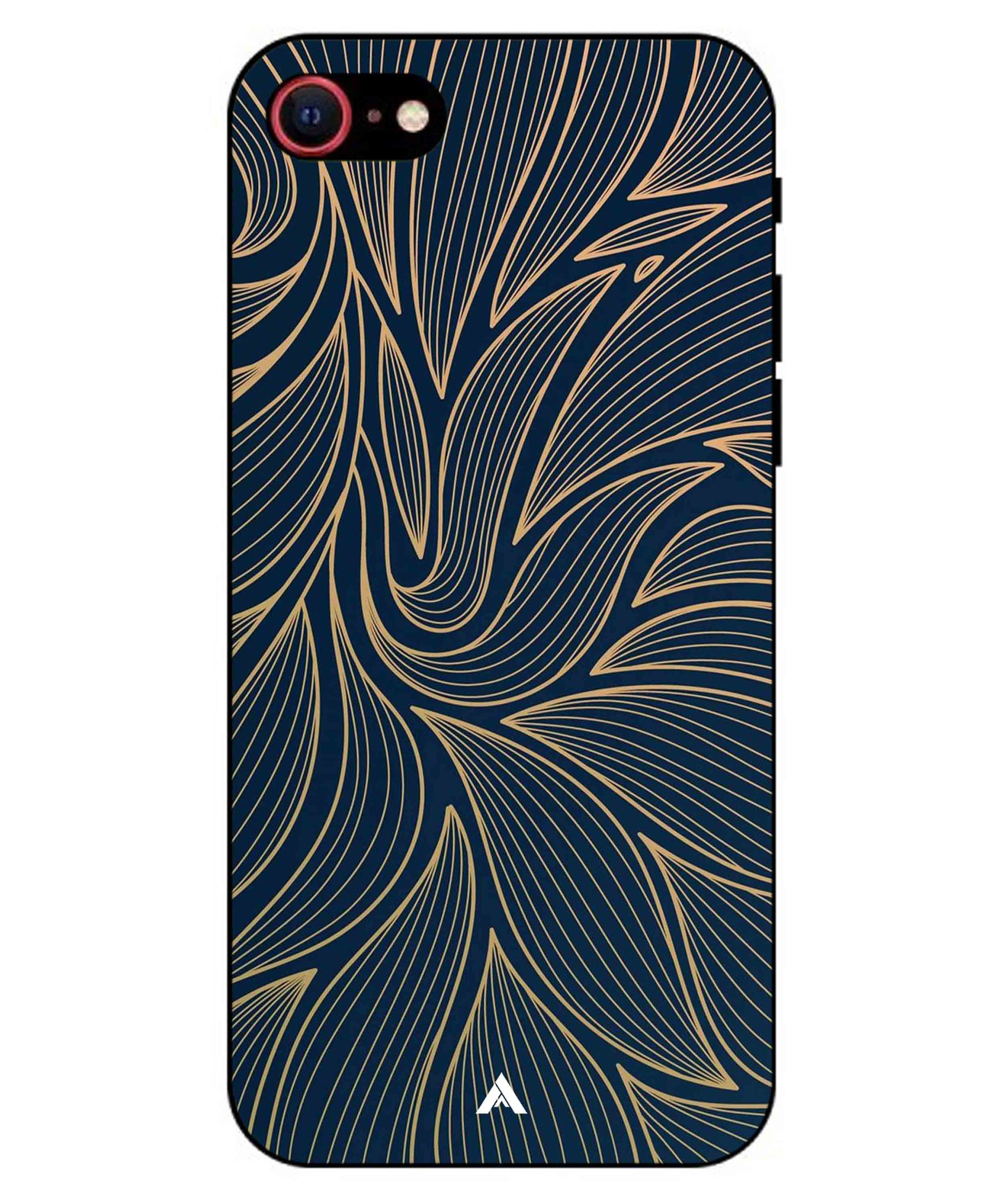 Stripe Pattern 18 Metal Back Cover Phone Case for iPhone 8