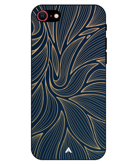 Stripe Pattern 18 Metal Back Cover Phone Case for iPhone 8