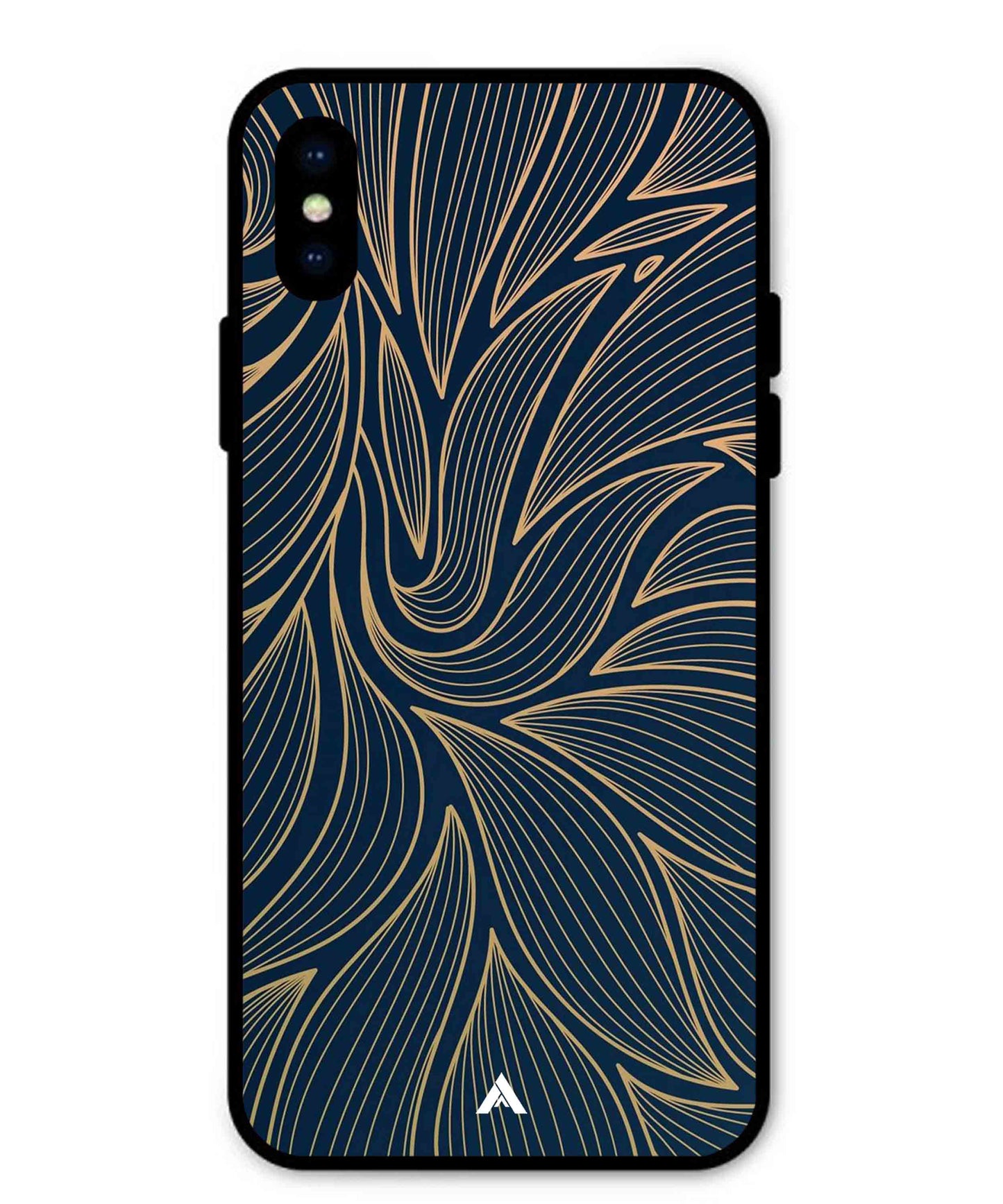 Stripe Pattern 18 Metal Back Cover Phone Case for iPhone X