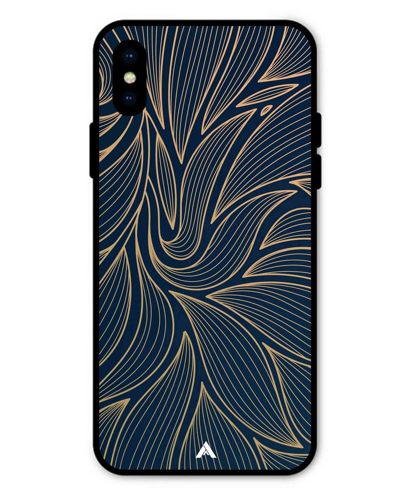 Stripe Pattern 18 Metal Back Cover Phone Case for iPhone Xs