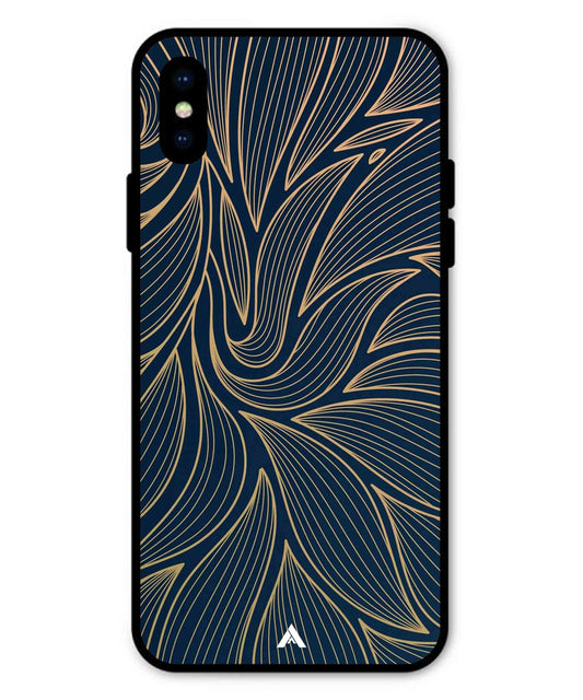 Stripe Pattern 18 Metal Back Cover Phone Case for iPhone Xs