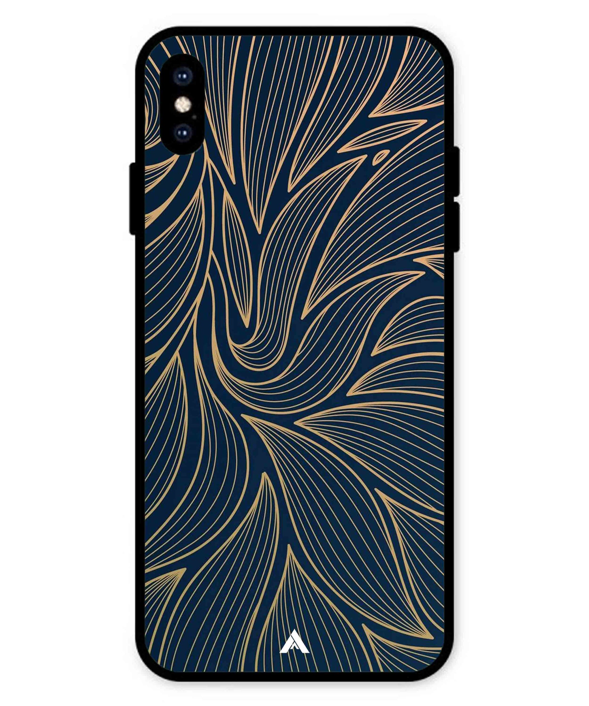 Stripe Pattern 18 Metal Back Cover Phone Case for iPhone Xs Max