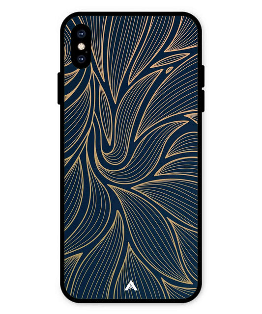 Stripe Pattern 18 Metal Back Cover Phone Case for iPhone Xs Max
