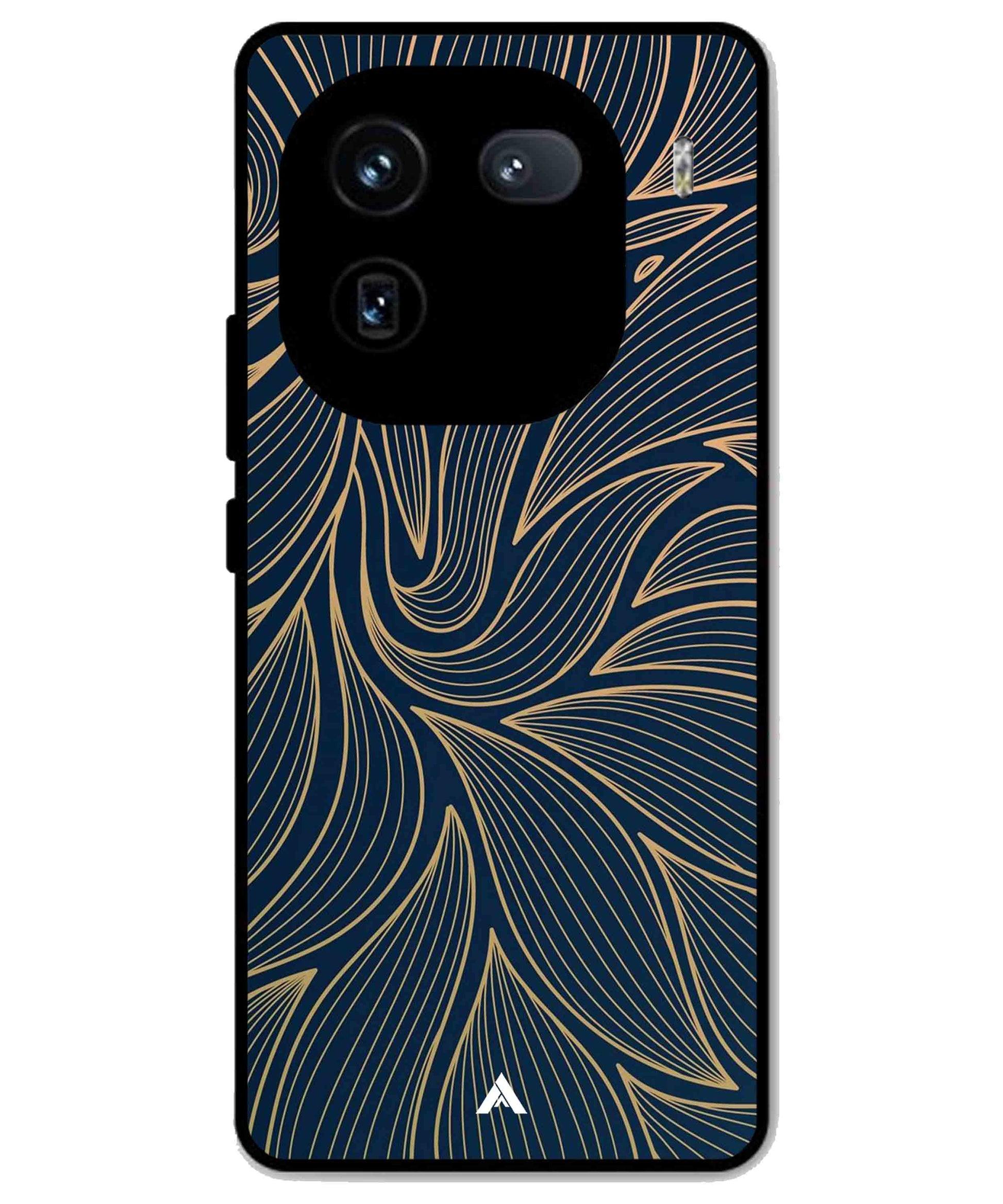 Stripe Pattern 18 Metal Back Cover Phone Case for iQOO 12