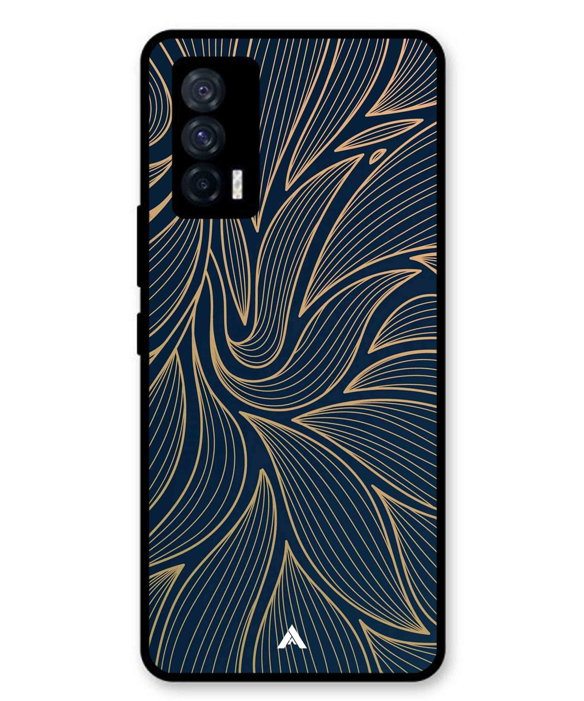 Stripe Pattern 18 Metal Back Cover Phone Case for iQOO 7