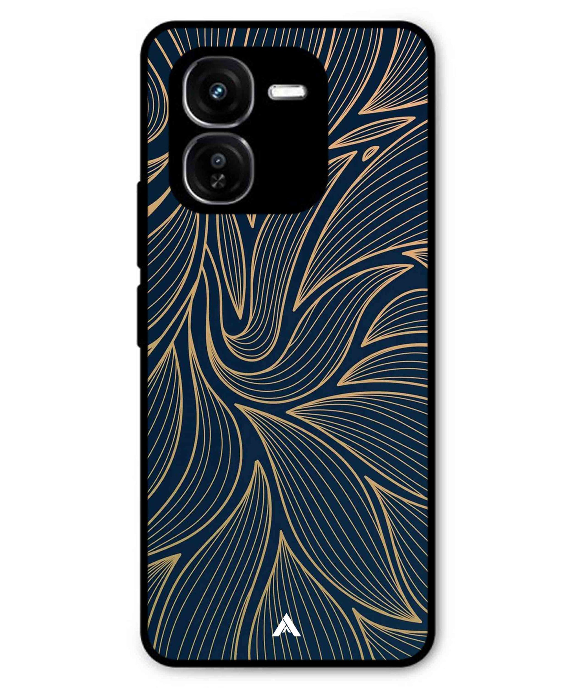 Stripe Pattern 18 Metal Back Cover Phone Case for iQOO Z9x