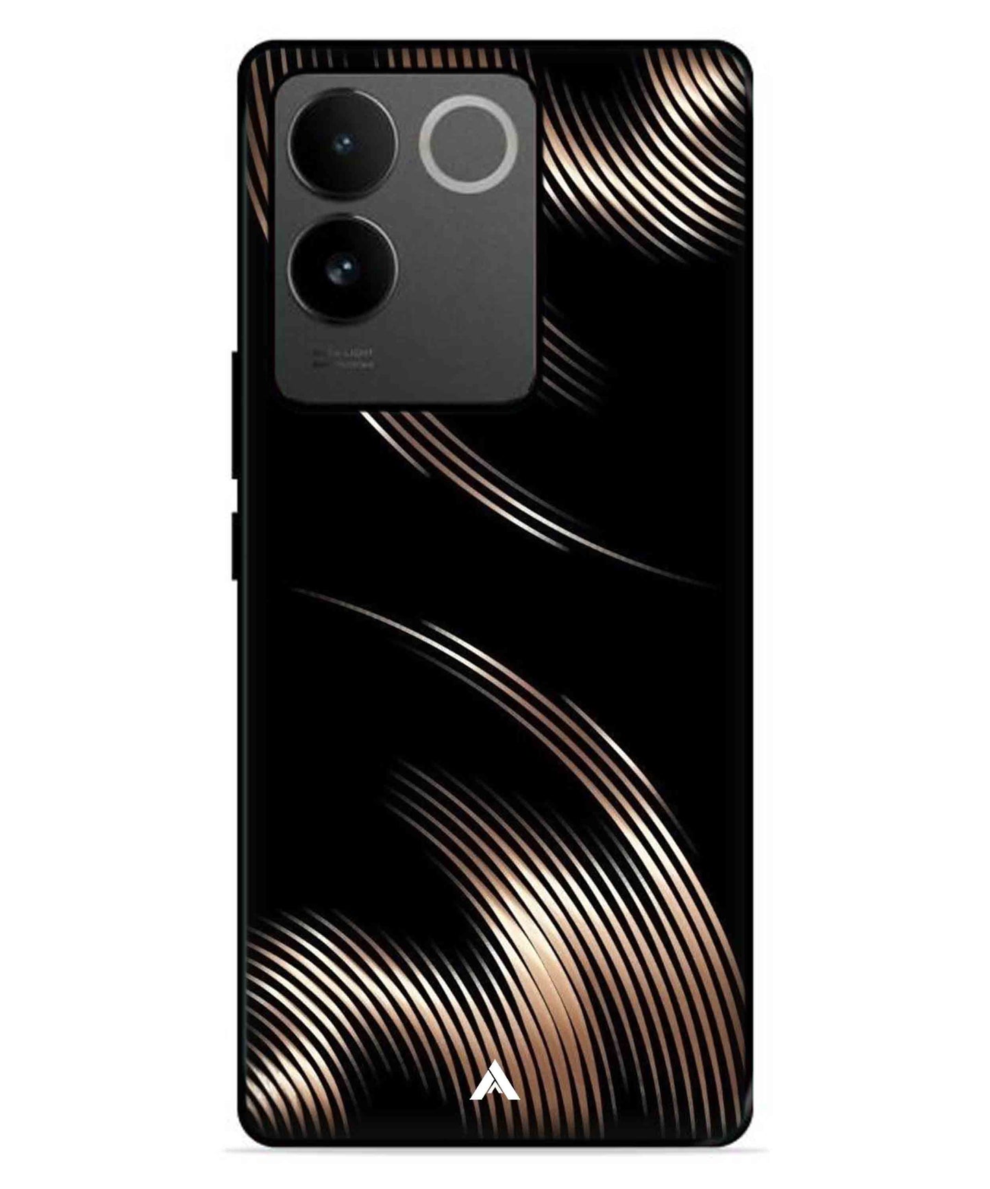 Stripe Pattern 1 Metal Back Cover Phone Case for IQOO Z7 Pro