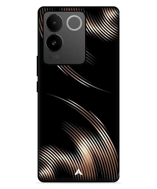 Stripe Pattern 1 Metal Back Cover Phone Case for IQOO Z7 Pro