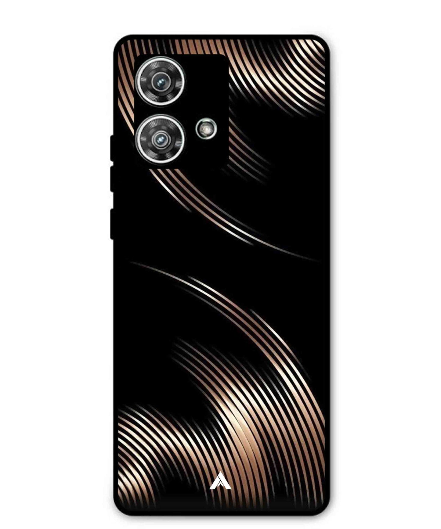 Stripe Pattern 1 Metal Back Cover Phone Case for Moto Edge 40 Neo