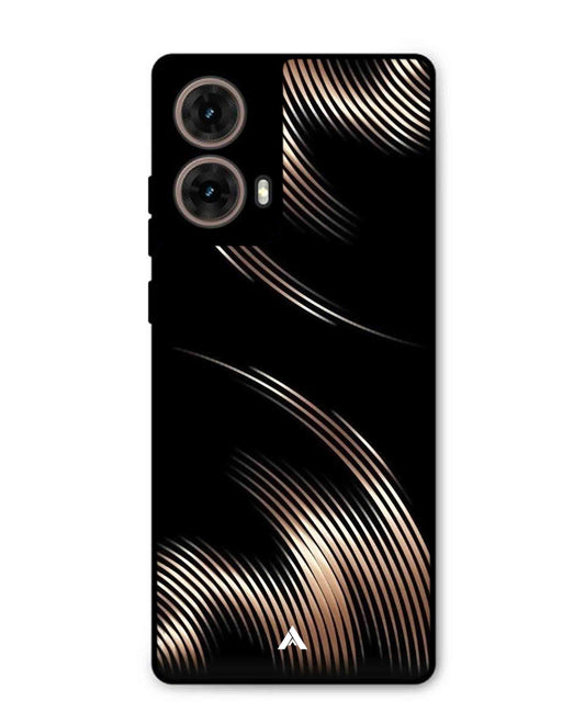 Stripe Pattern 1 Metal Back Cover Phone Case for Moto Edge 50 Fusion