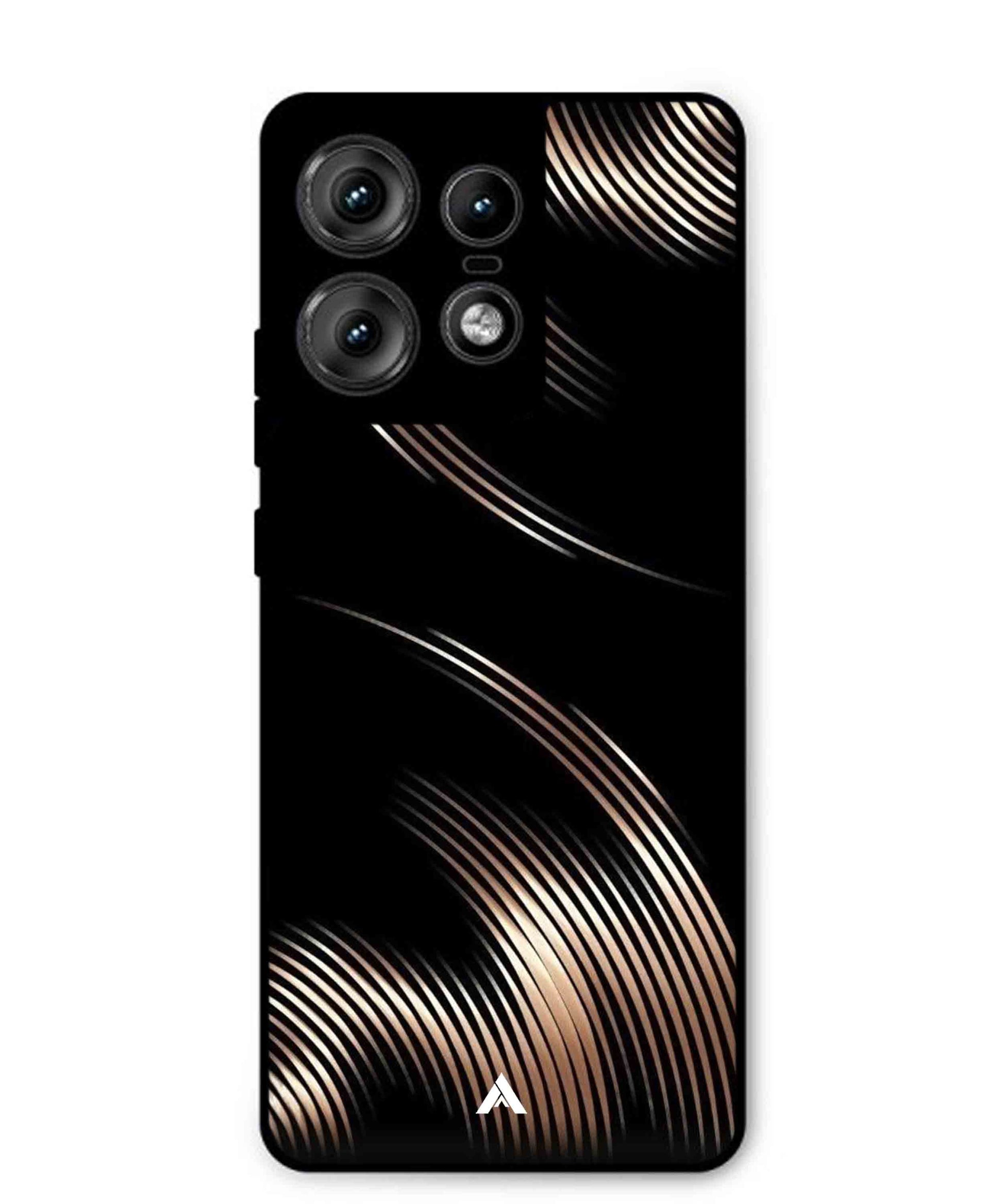 Stripe Pattern 1 Metal Back Cover Phone Case for Moto Edge 50 Pro