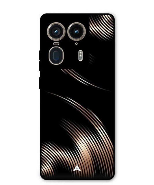 Stripe Pattern 1 Metal Back Cover Phone Case for Moto Edge 50 Ultra