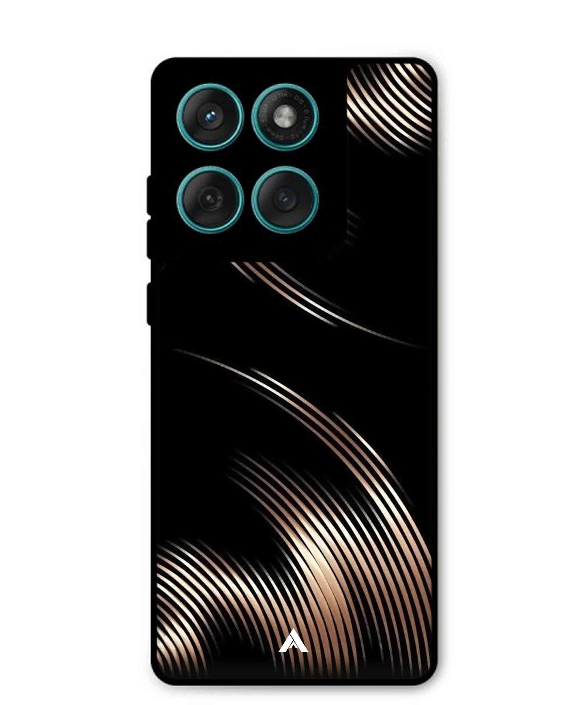 Stripe Pattern 1 Metal Back Cover Phone Case for Moto Edge 60 Fusion