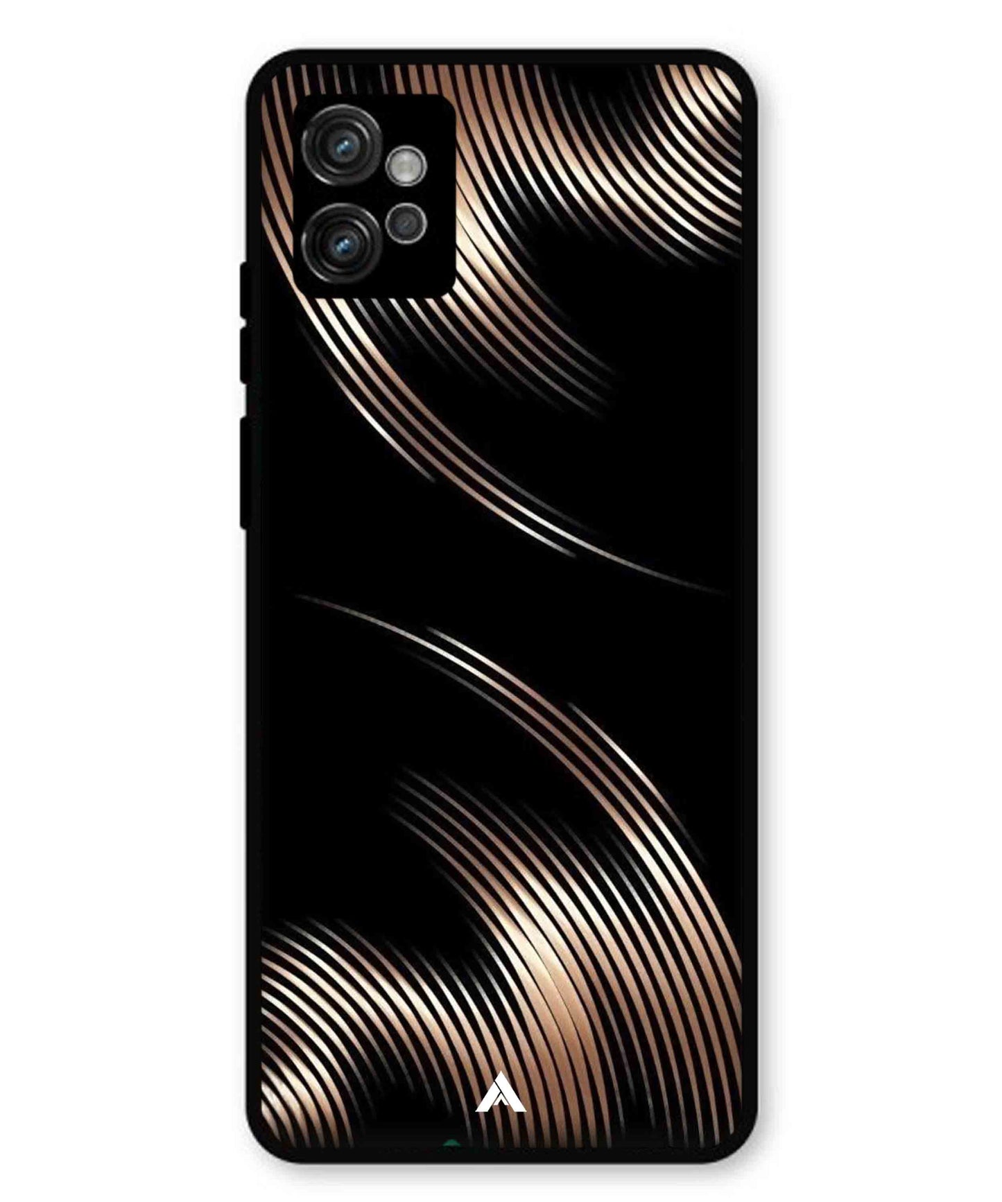 Stripe Pattern 1 Metal Back Cover Phone Case for Moto G32