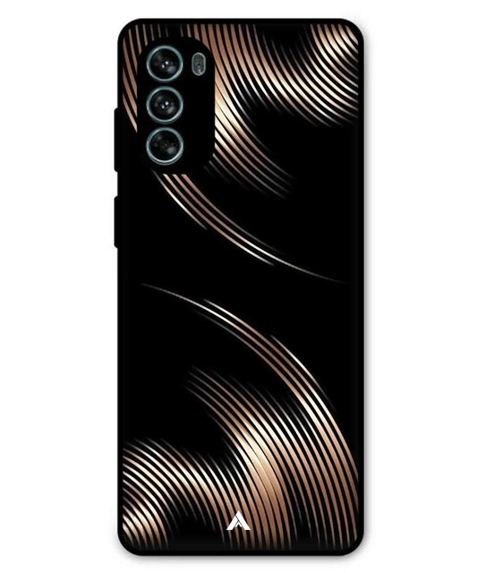 Stripe Pattern 1 Metal Back Cover Phone Case for Moto G62
