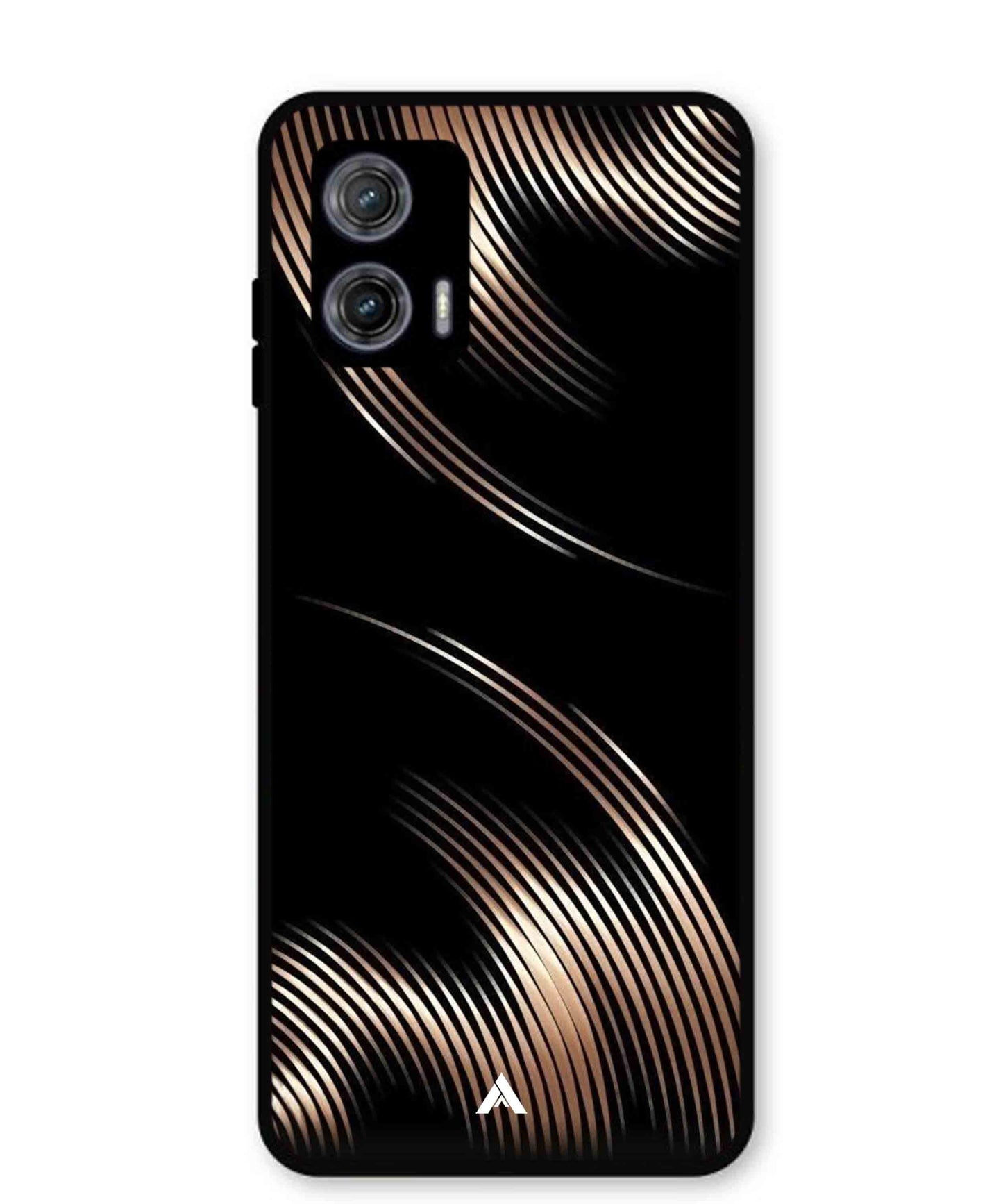 Stripe Pattern 1 Metal Back Cover Phone Case for Moto G73