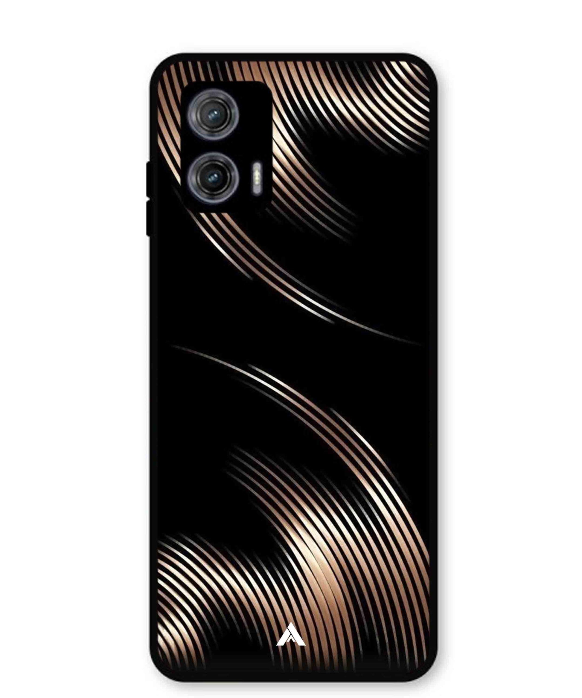 Stripe Pattern 1 Metal Back Cover Phone Case for Moto G73