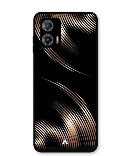 Stripe Pattern 1 Metal Back Cover Phone Case for Moto G73