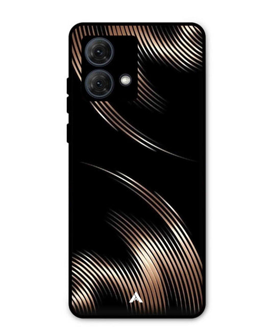 Stripe Pattern 1 Metal Back Cover Phone Case for Moto G84