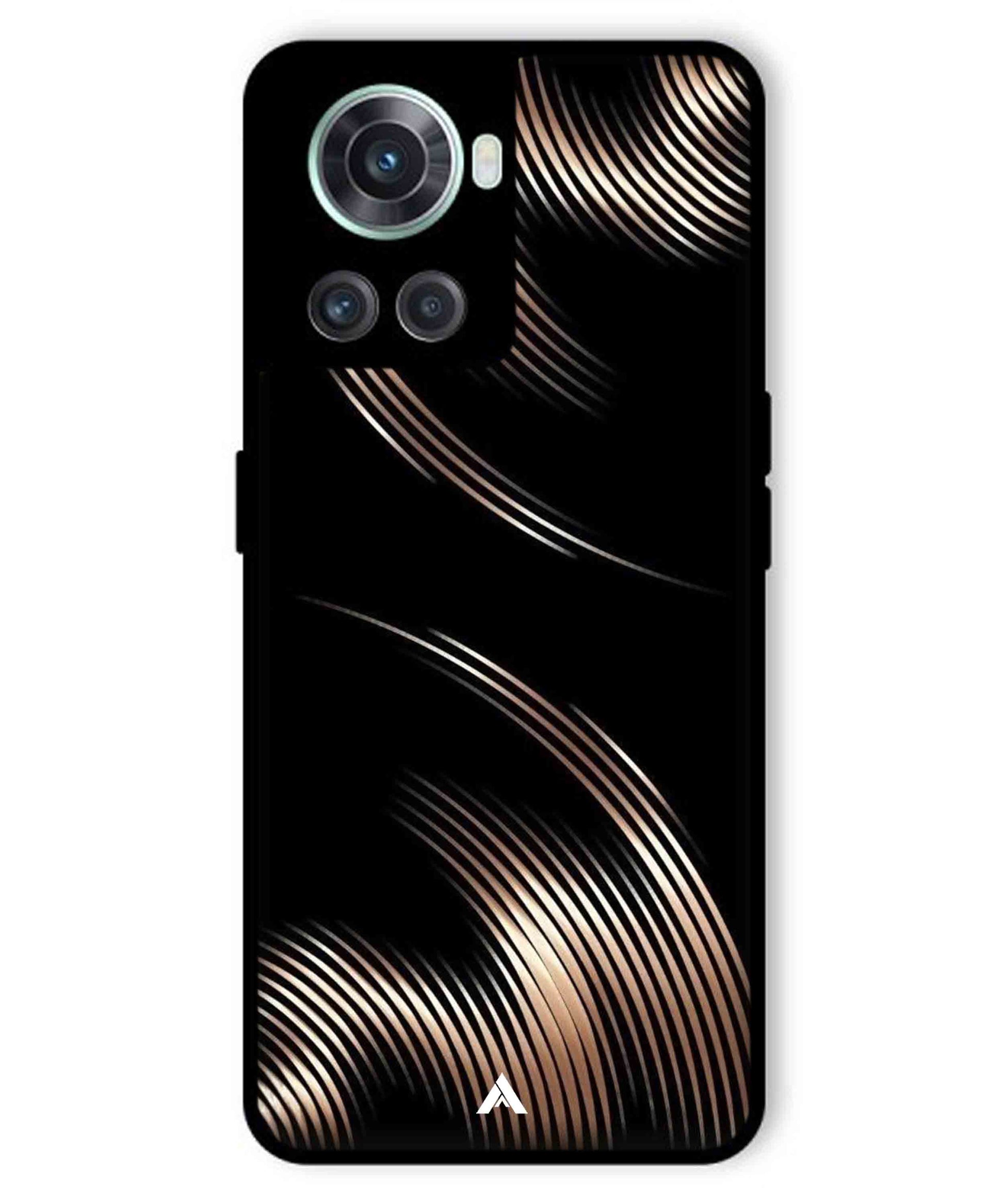 Stripe Pattern 1 Metal Back Cover Phone Case for Oneplus 10R