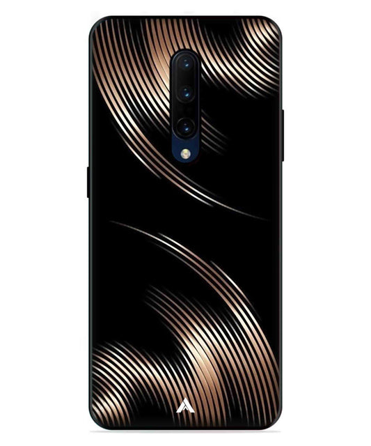 Stripe Pattern 1 Metal Back Cover Phone Case for Oneplus 7 Pro