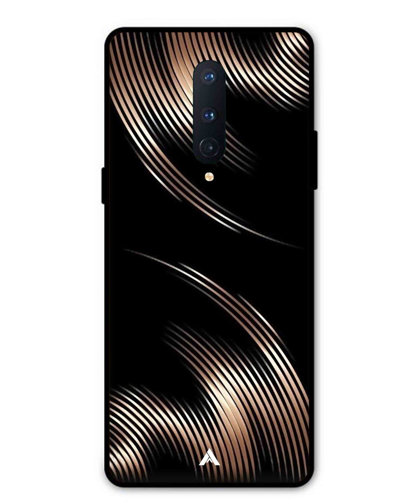Stripe Pattern 1 Metal Back Cover Phone Case for Oneplus 8