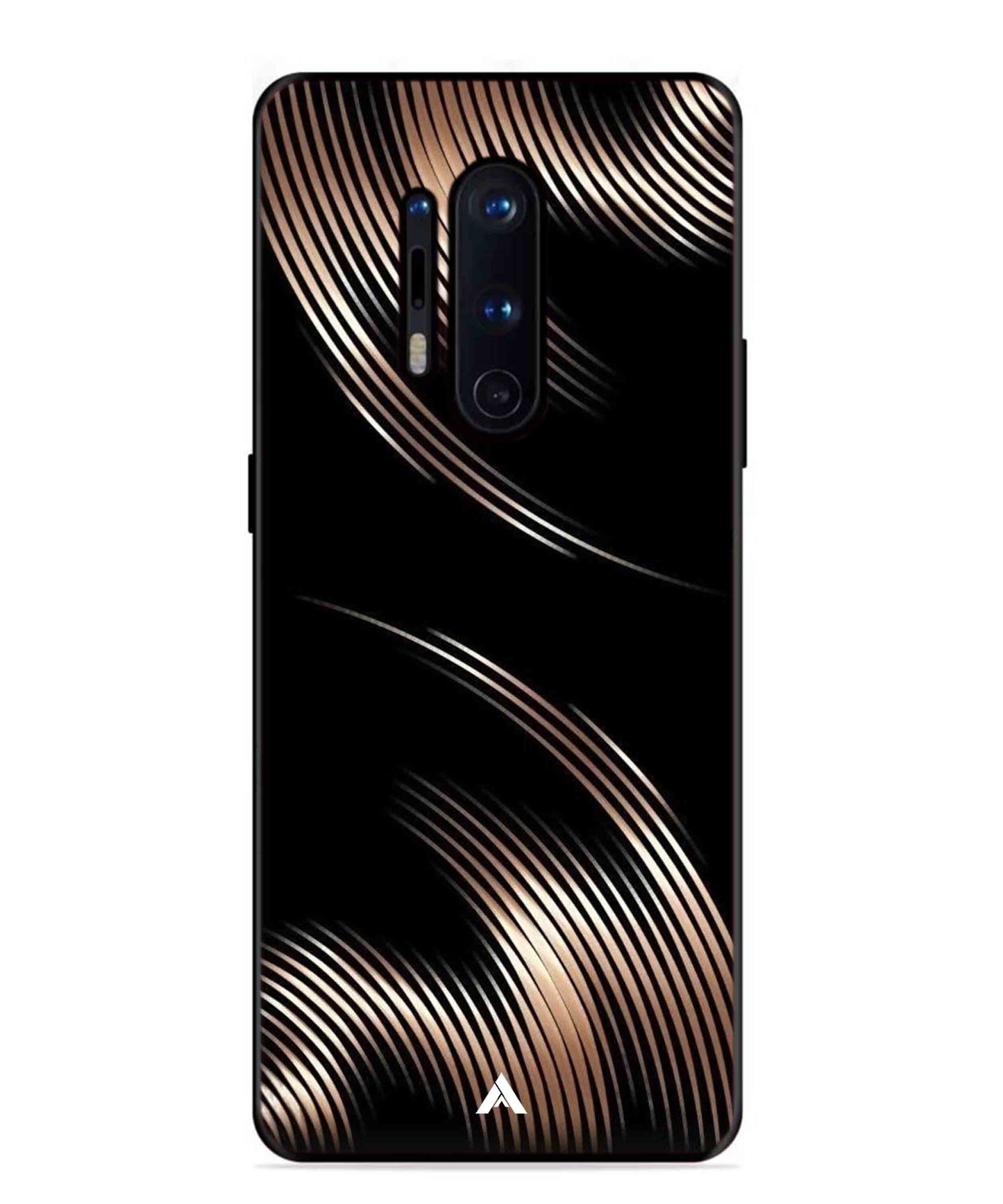 Stripe Pattern 1 Metal Back Cover Phone Case for Oneplus 8 Pro